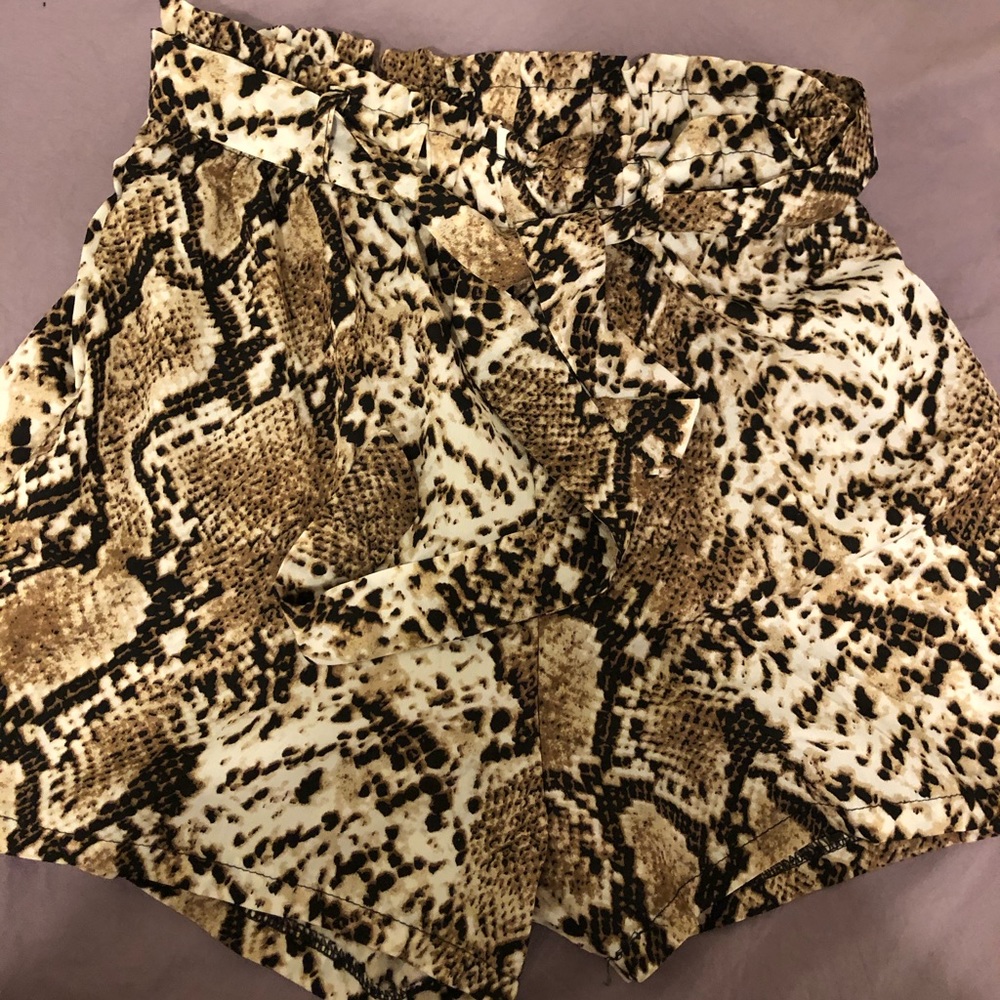 Snake skin shorts
